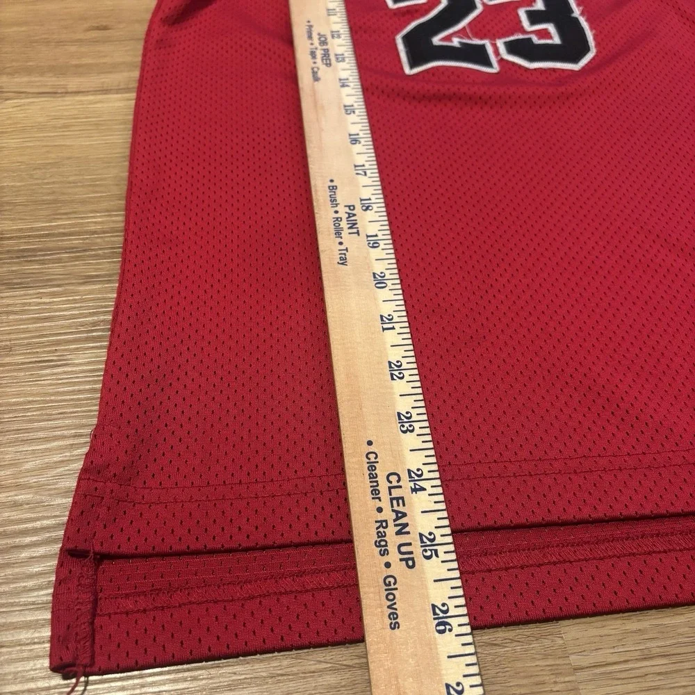 Nike Air Jordan Jersey Youth Boys Large 12-13 Red Black Chicago Bulls Jordan #23